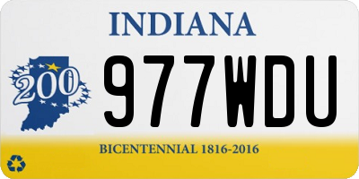 IN license plate 977WDU