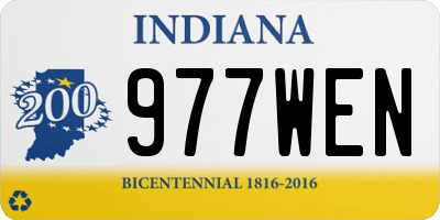 IN license plate 977WEN