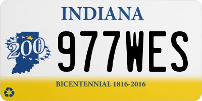 IN license plate 977WES