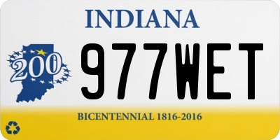IN license plate 977WET