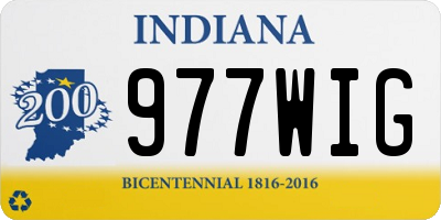 IN license plate 977WIG
