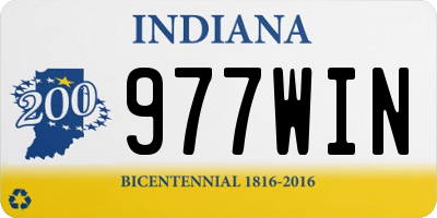 IN license plate 977WIN