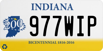 IN license plate 977WIP