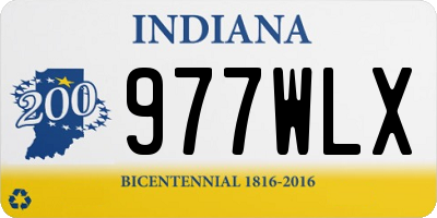 IN license plate 977WLX