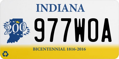 IN license plate 977WOA
