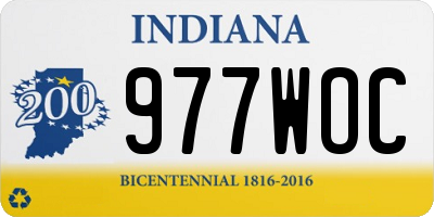 IN license plate 977WOC