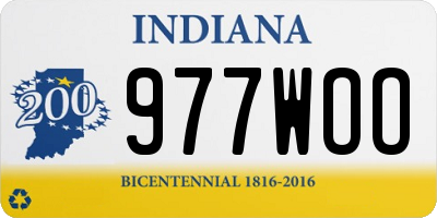 IN license plate 977WOO