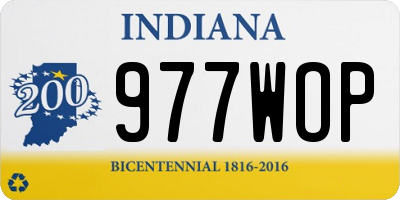 IN license plate 977WOP