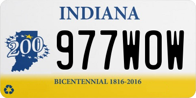 IN license plate 977WOW