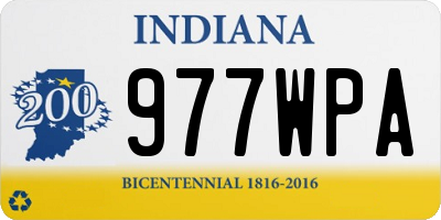 IN license plate 977WPA