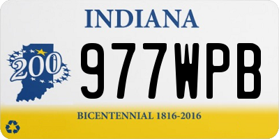 IN license plate 977WPB