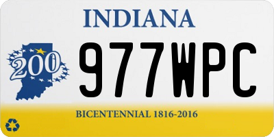 IN license plate 977WPC