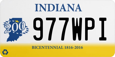 IN license plate 977WPI