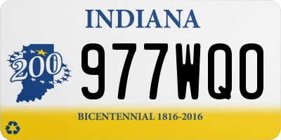 IN license plate 977WQO