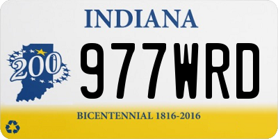 IN license plate 977WRD