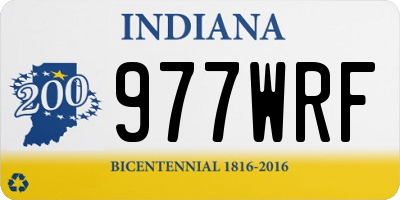 IN license plate 977WRF