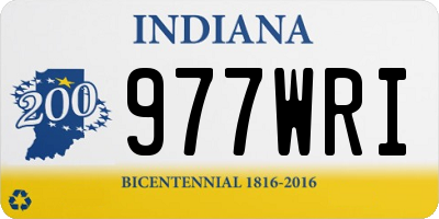IN license plate 977WRI