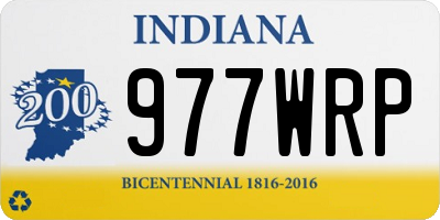 IN license plate 977WRP