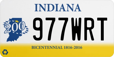 IN license plate 977WRT