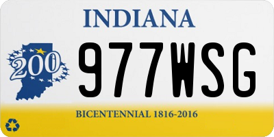 IN license plate 977WSG