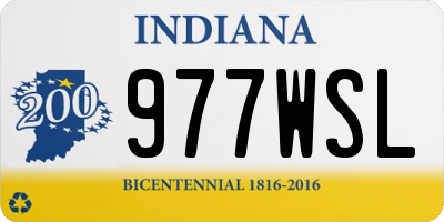 IN license plate 977WSL