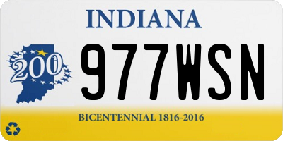 IN license plate 977WSN