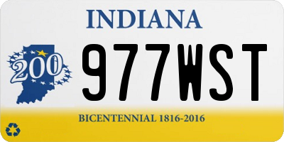 IN license plate 977WST