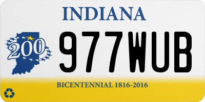 IN license plate 977WUB