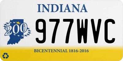 IN license plate 977WVC
