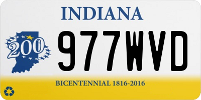 IN license plate 977WVD