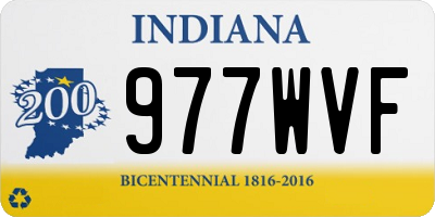 IN license plate 977WVF