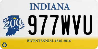 IN license plate 977WVU