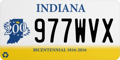 IN license plate 977WVX