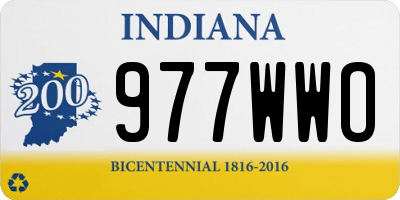 IN license plate 977WWO