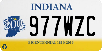 IN license plate 977WZC