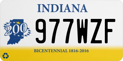 IN license plate 977WZF