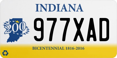 IN license plate 977XAD
