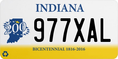 IN license plate 977XAL