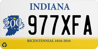IN license plate 977XFA
