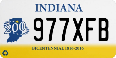 IN license plate 977XFB