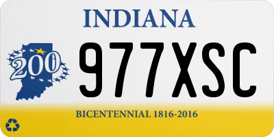 IN license plate 977XSC