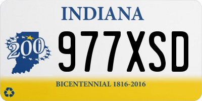 IN license plate 977XSD