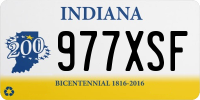 IN license plate 977XSF