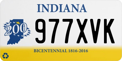 IN license plate 977XVK