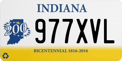 IN license plate 977XVL
