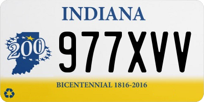 IN license plate 977XVV