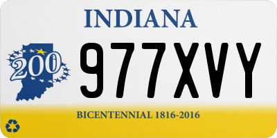 IN license plate 977XVY
