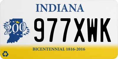 IN license plate 977XWK