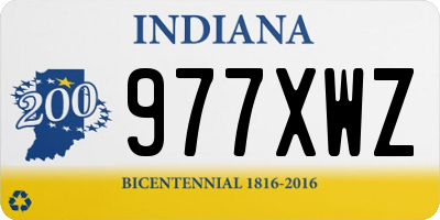 IN license plate 977XWZ