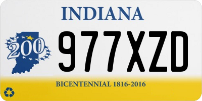 IN license plate 977XZD